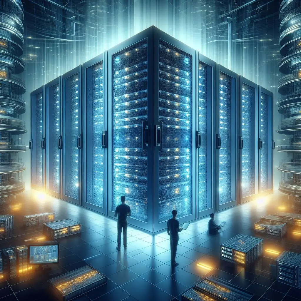 Image showing a huge servers and featuring Colocation Hosting